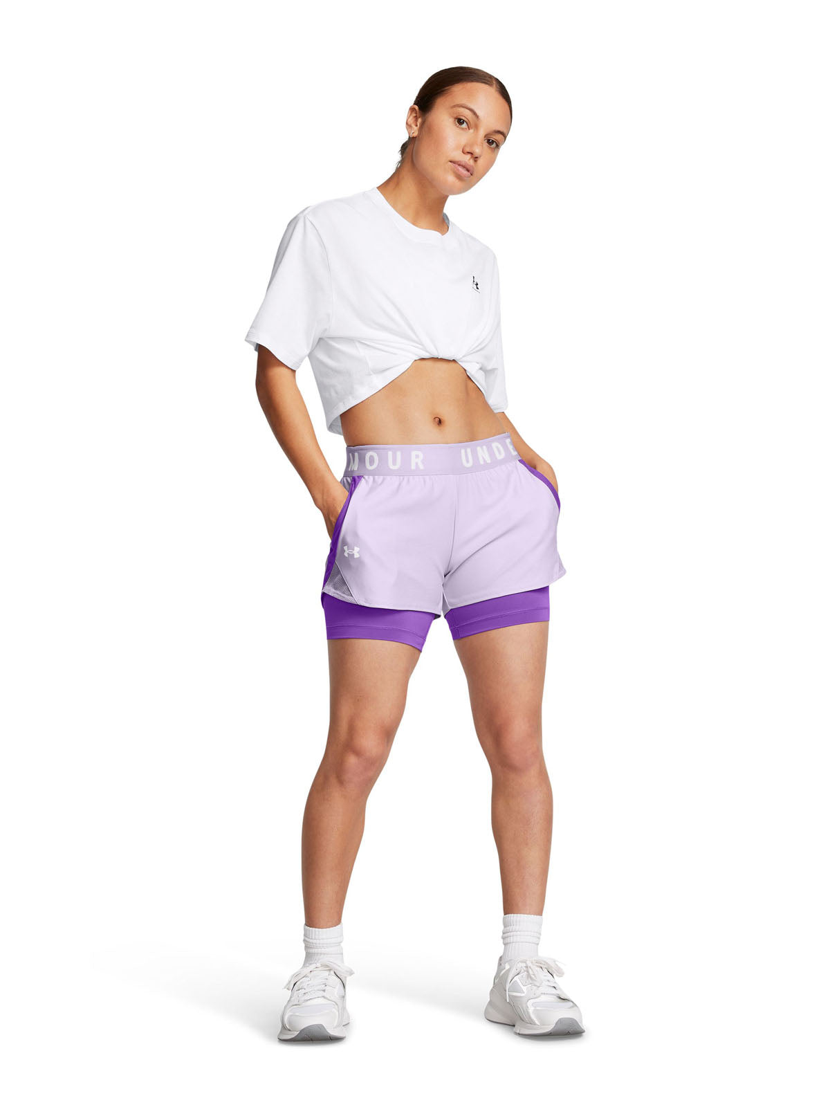 Shorts UA Play Up 2 en 1 para mujer