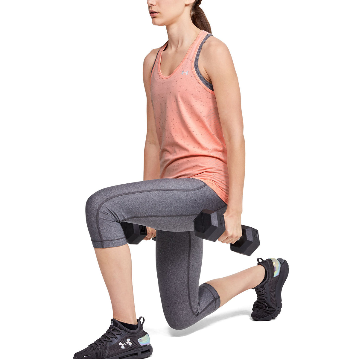 Polera sin Mangas UA Seamless Melange para Mujer