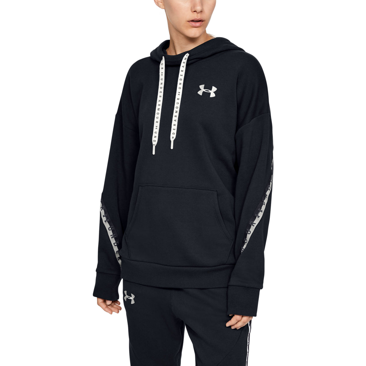 Polerón con Gorro UA Taped Fleece para Mujer