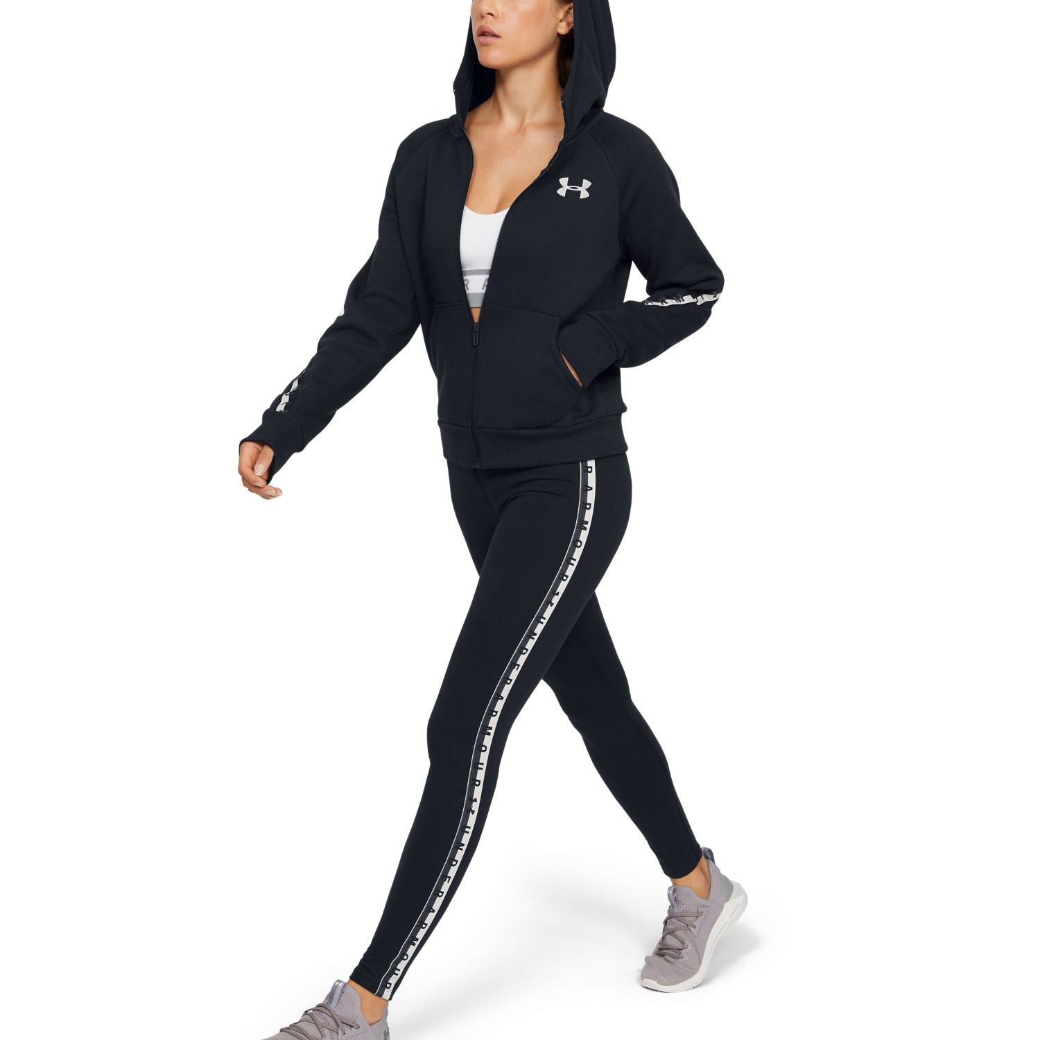 Polerón UA Taped Fleece Full Zip para Mujer