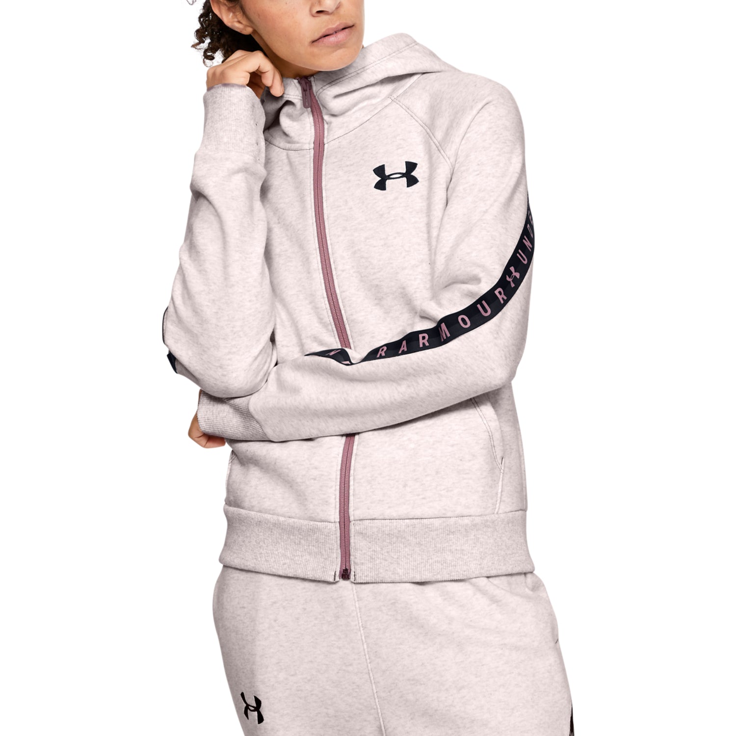 Polerón UA Taped Fleece Full Zip para Mujer