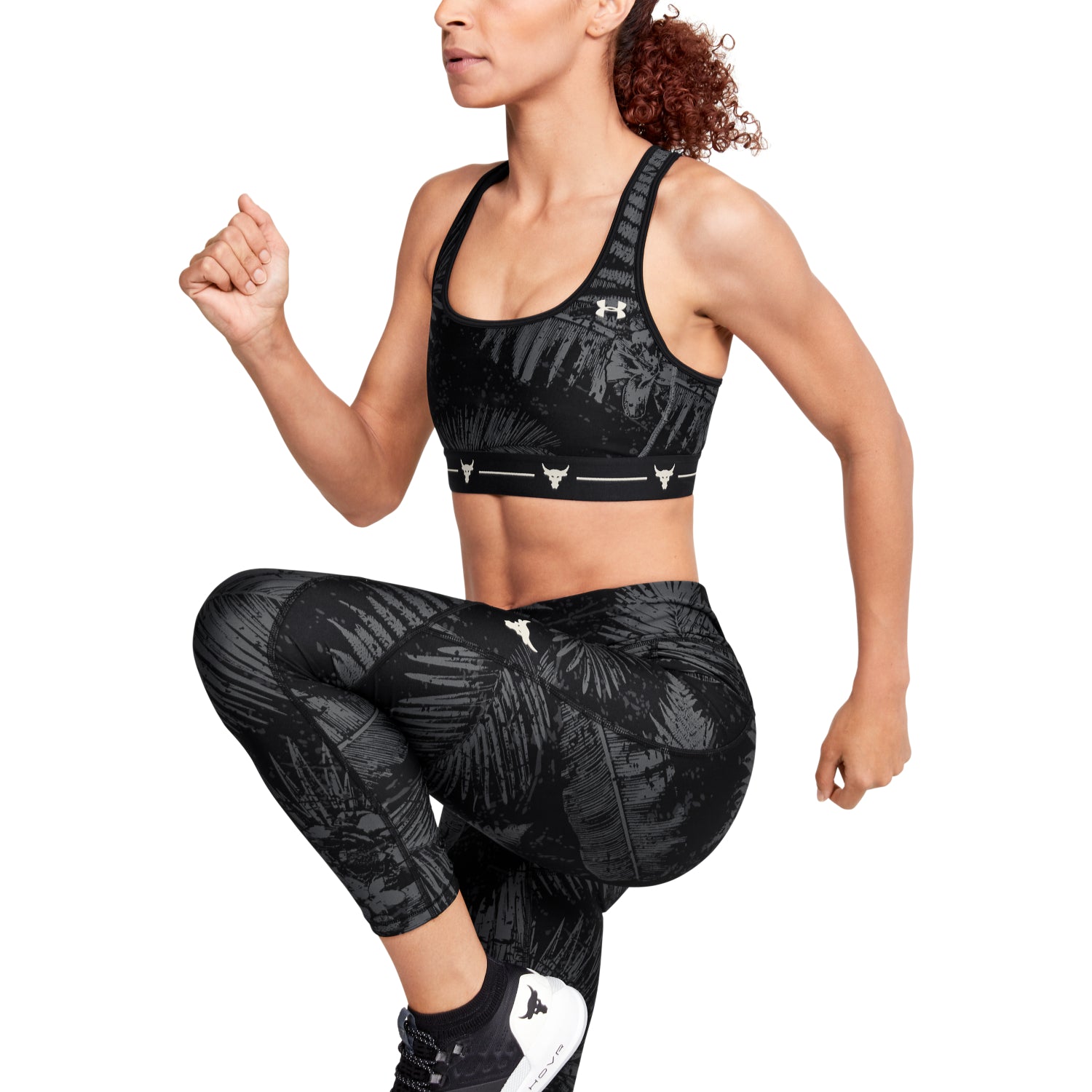 Sostén Deportivo Project Rock Armour Mid Crossback Printed para Mujer