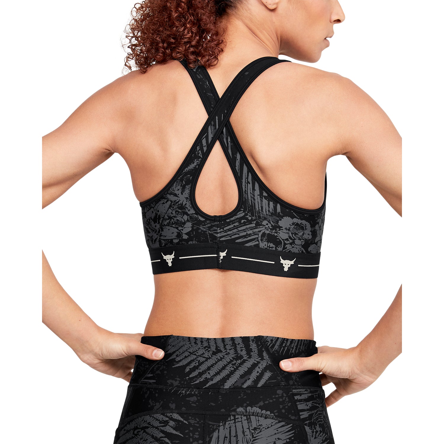 Sostén Deportivo Project Rock Armour Mid Crossback Printed para Mujer