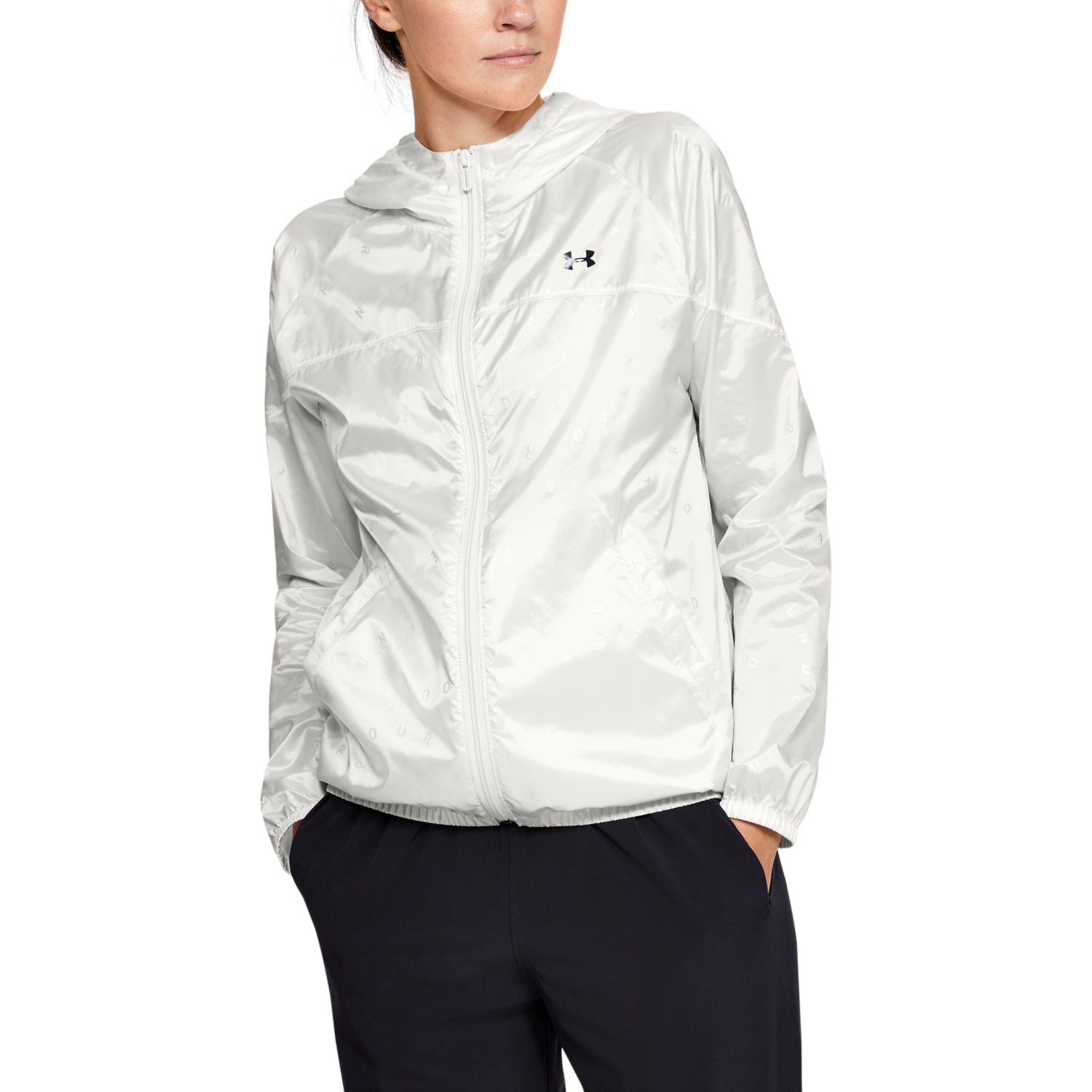 Polerón UA Woven Translucent Full Zip para Mujer