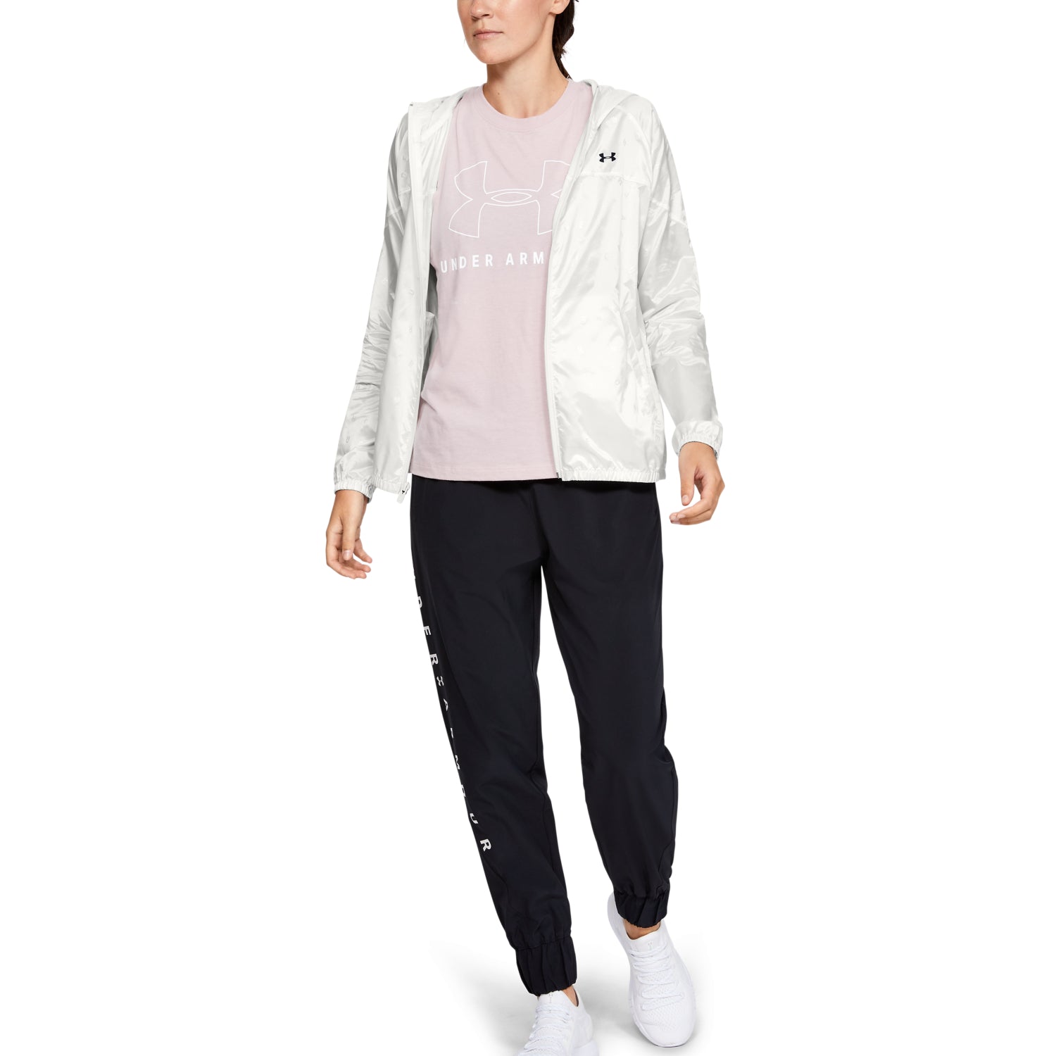 Polerón UA Woven Translucent Full Zip para Mujer