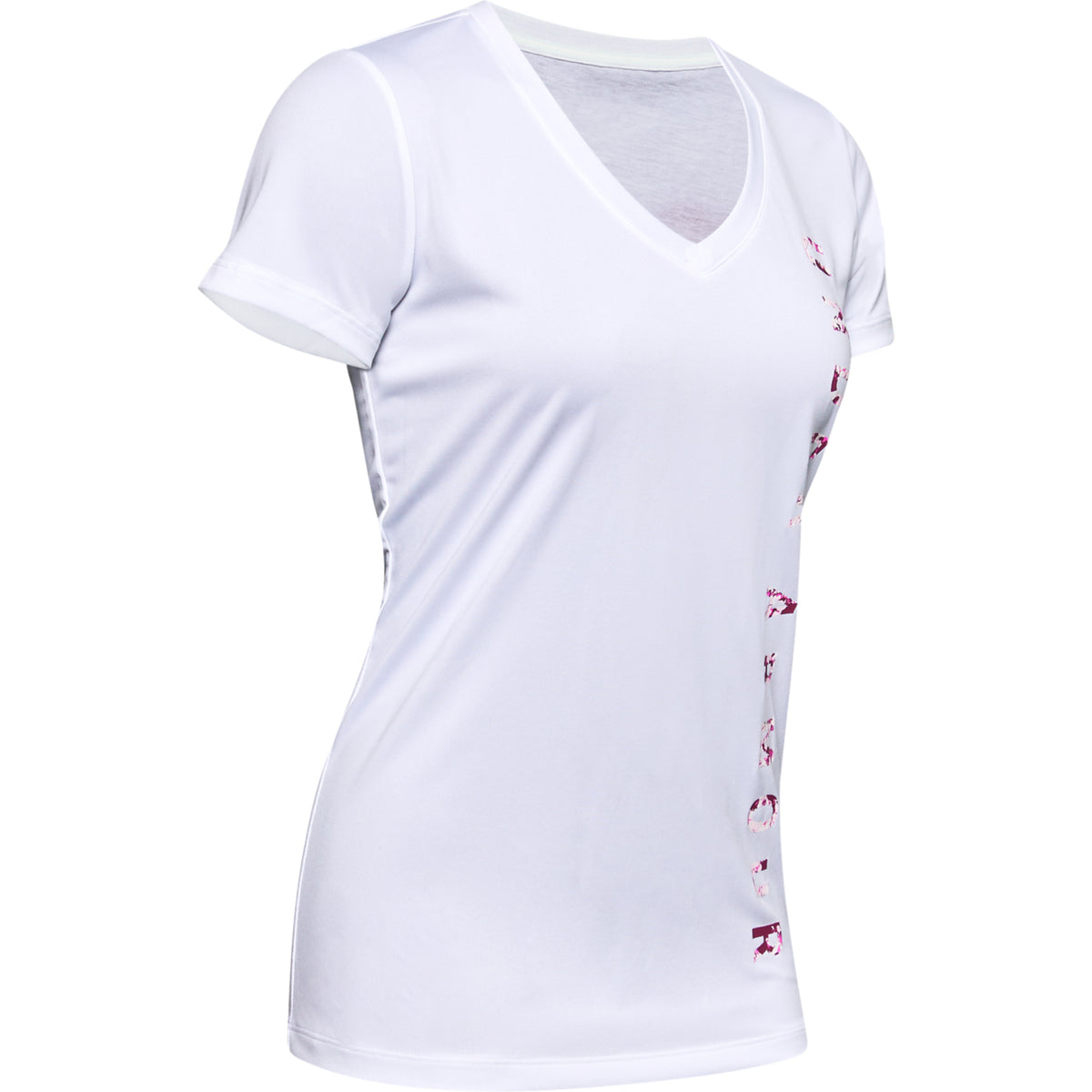 Polera Manga Corta UA Velocity Graphic V-Neck para Mujer