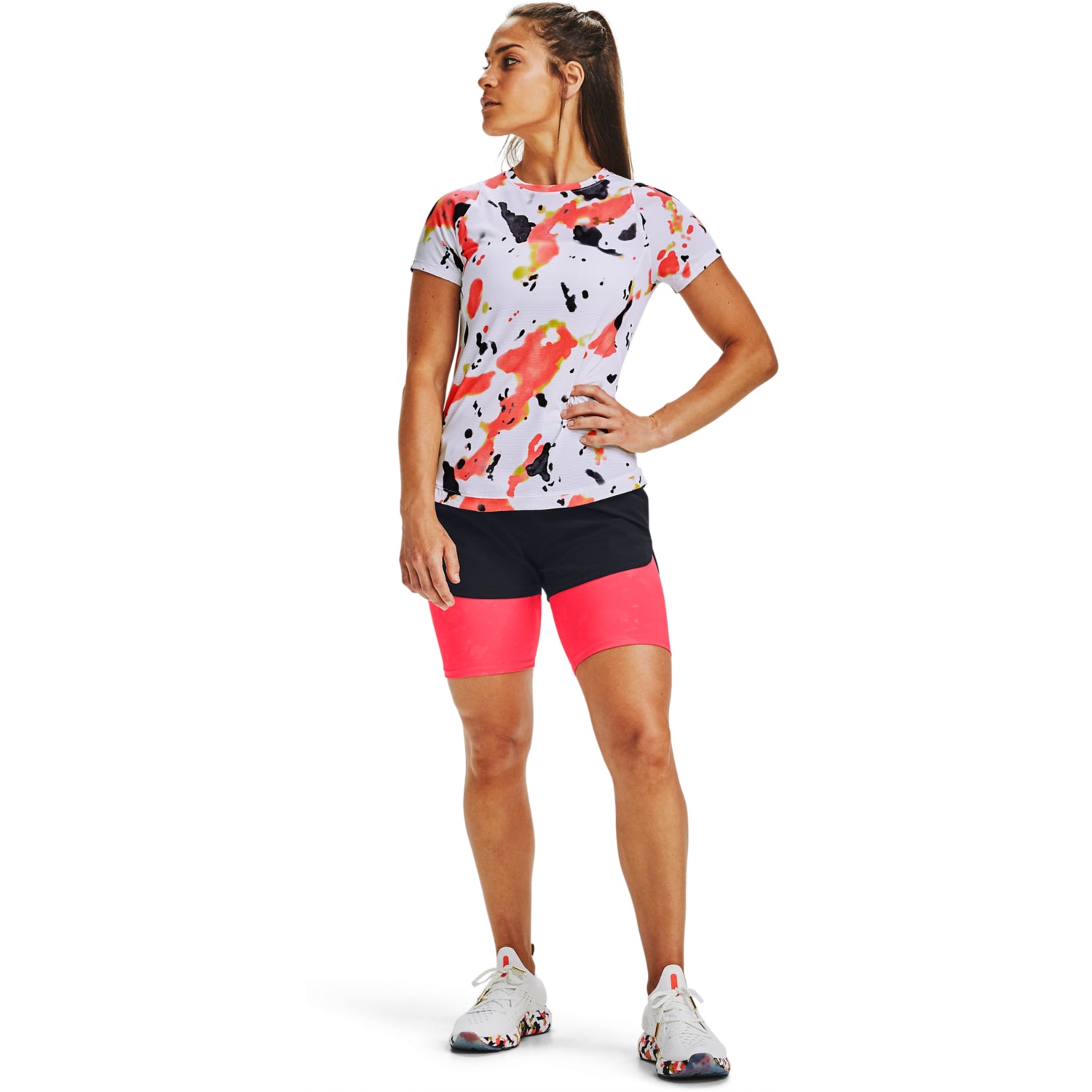 Polera Manga Corta UA Qualifier Run Iso-Chill Kazoku para Mujer