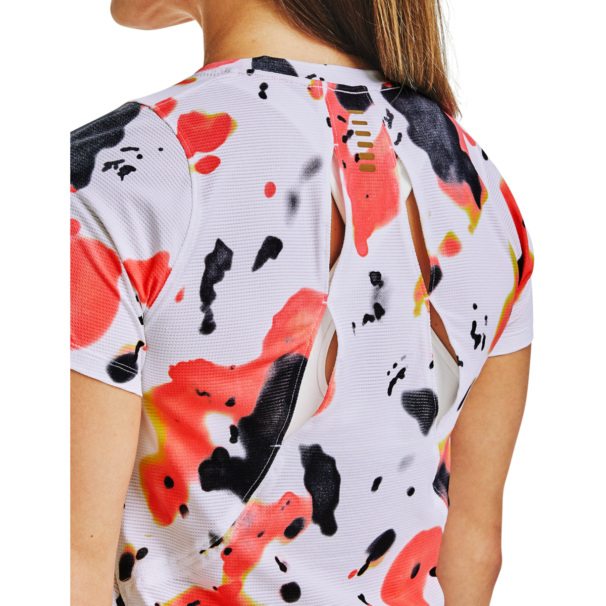 Polera Manga Corta UA Qualifier Run Iso-Chill Kazoku para Mujer