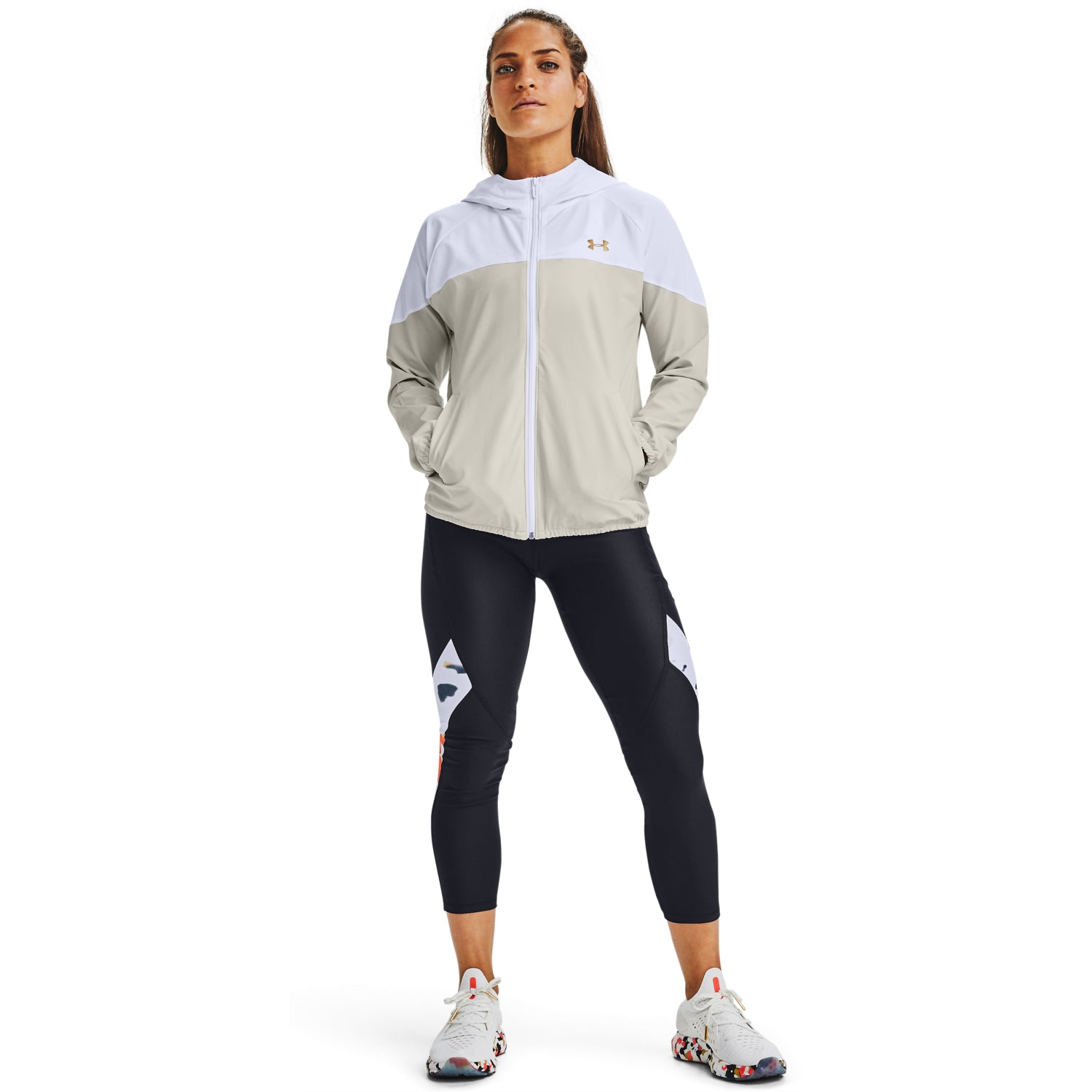 Chaqueta UA Camo Woven Hooded para Mujer