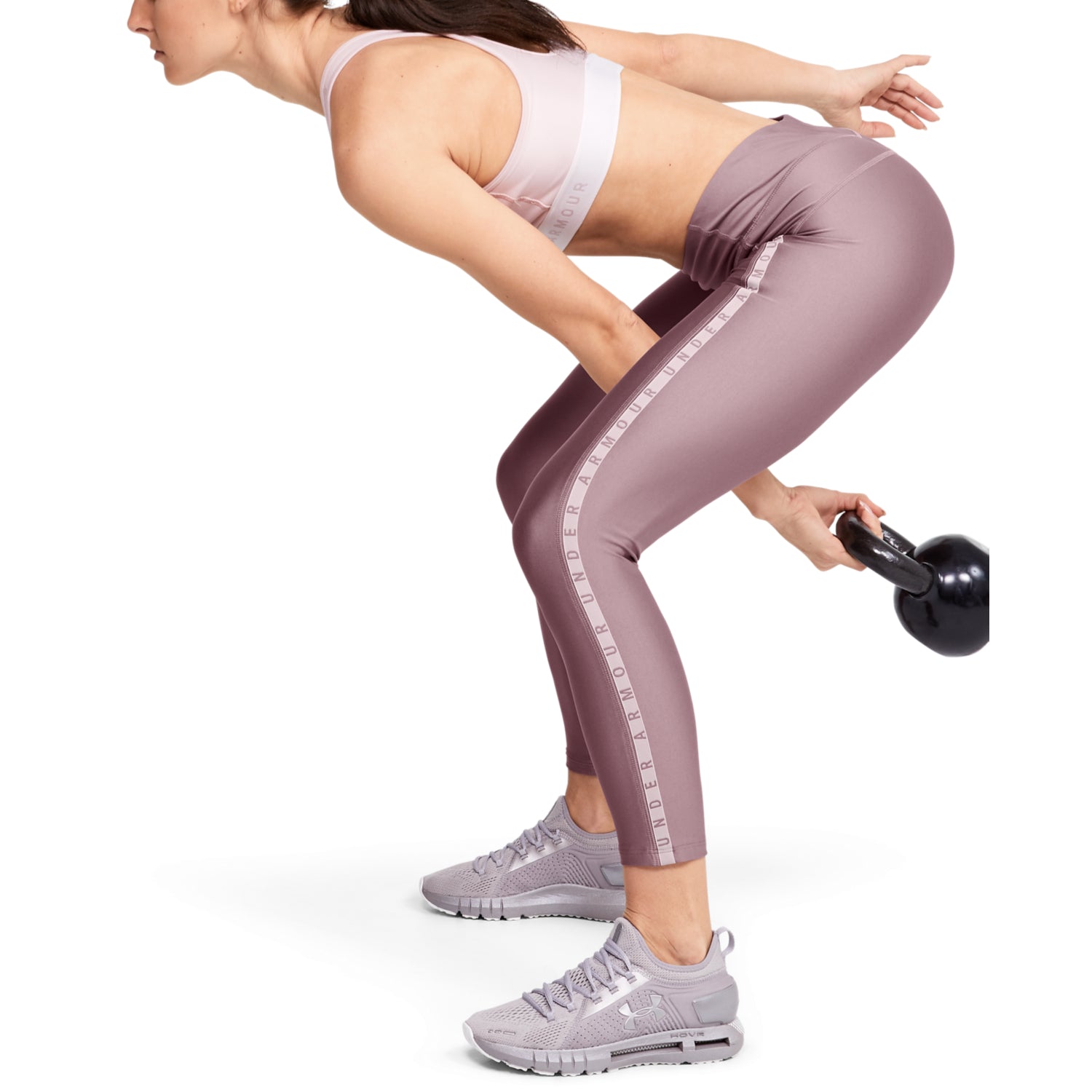 Pescadores HeatGear® Armour Vertical Branded Ankle Crop para Mujer