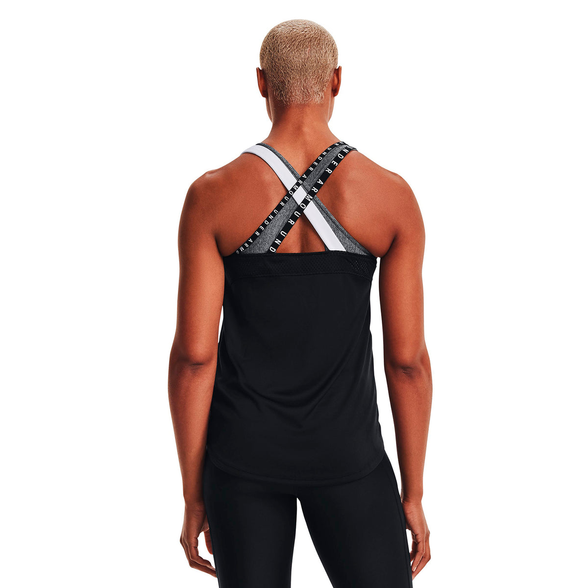 Polera sin Mangas HeatGear® Armour Wordmark Double Strap para Mujer