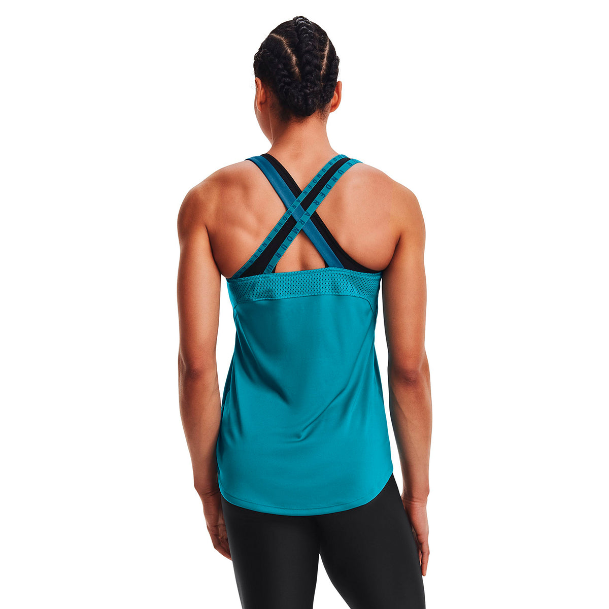 Polera sin Mangas HeatGear® Armour Wordmark Double Strap para Mujer