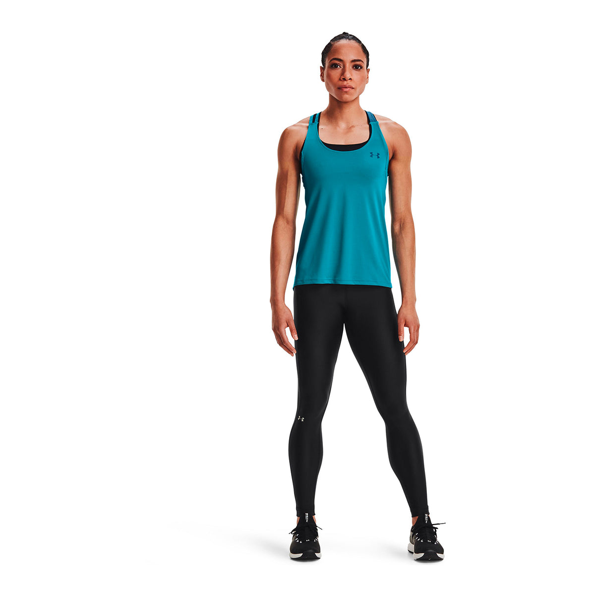 Polera sin Mangas HeatGear® Armour Wordmark Double Strap para Mujer