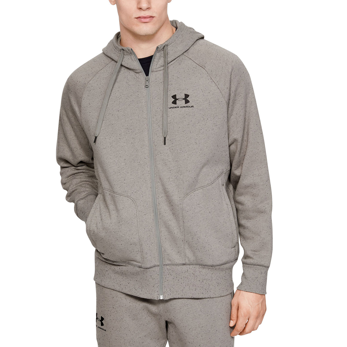 Polerón con Gorro UA Speckled Fleece Full Zip para Hombre