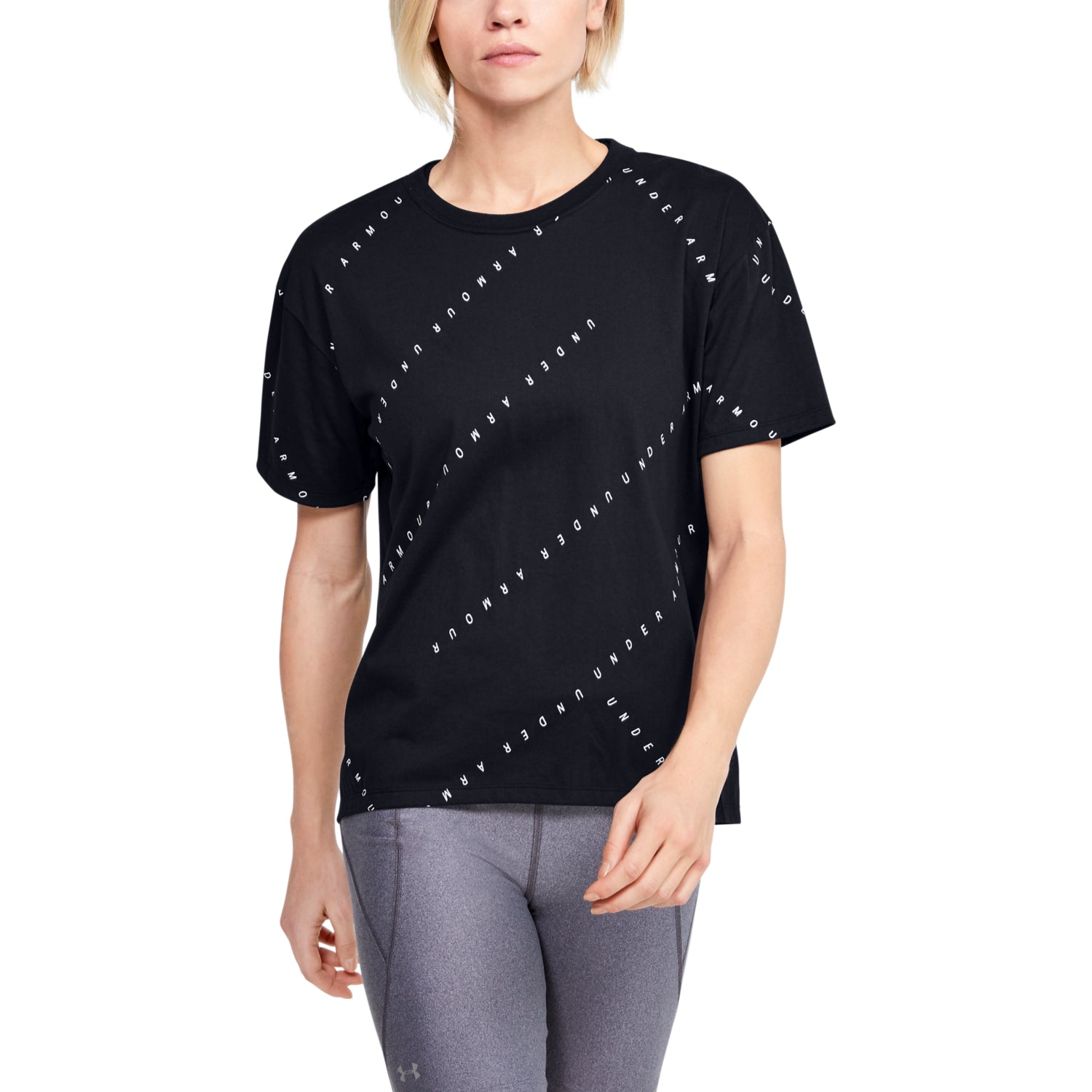 Polera Manga Corta UA Logo Print Live para Mujer