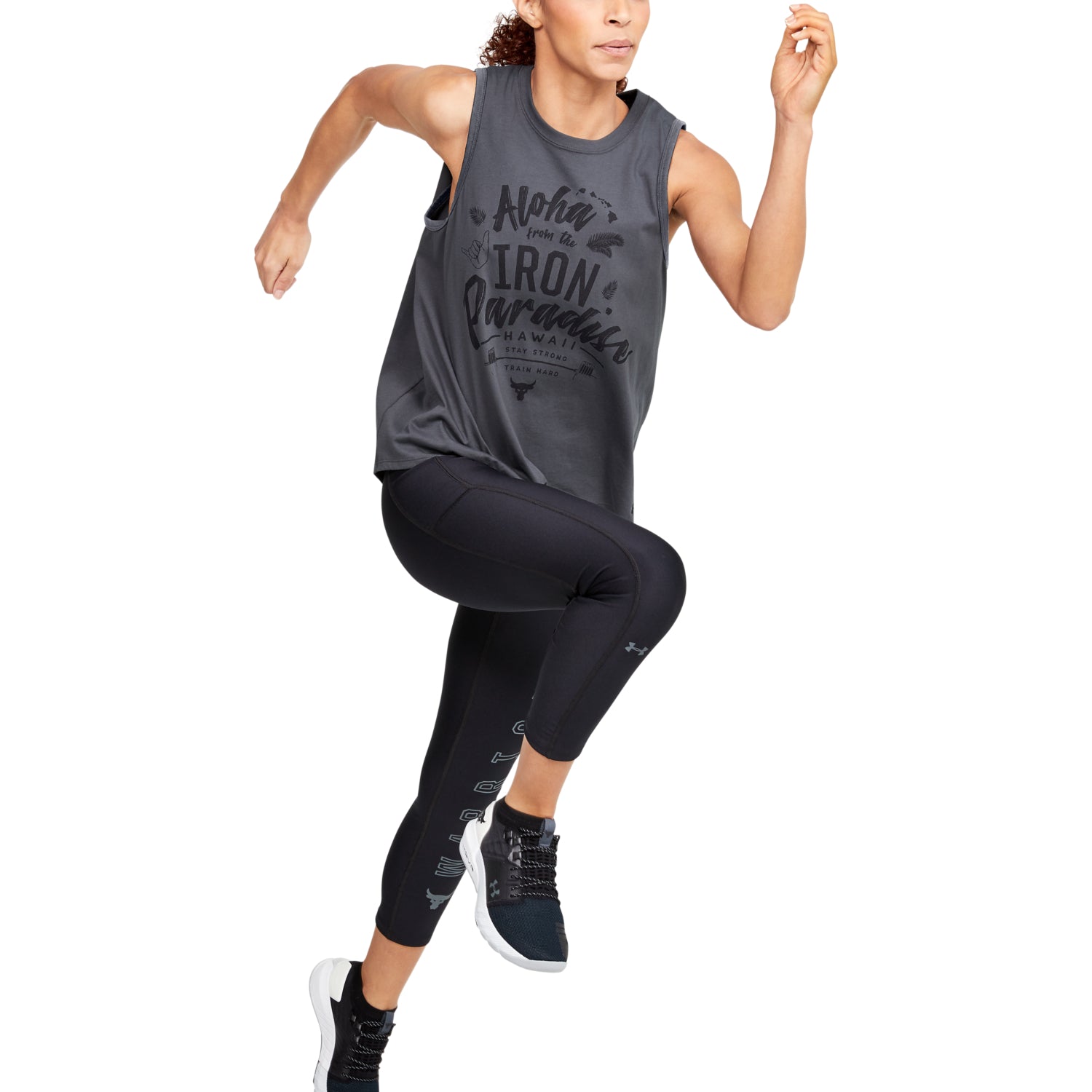 Polera sin Mangas Project Rock Aloha para Mujer