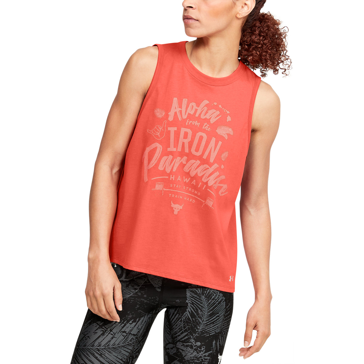 Polera sin Mangas Project Rock Aloha para Mujer