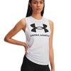 Polera sin mangas Lifestyle para mujer Tank Rival blanco Under Armour