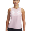 Polera sin mangas Under Armour Rival rosado para mujer