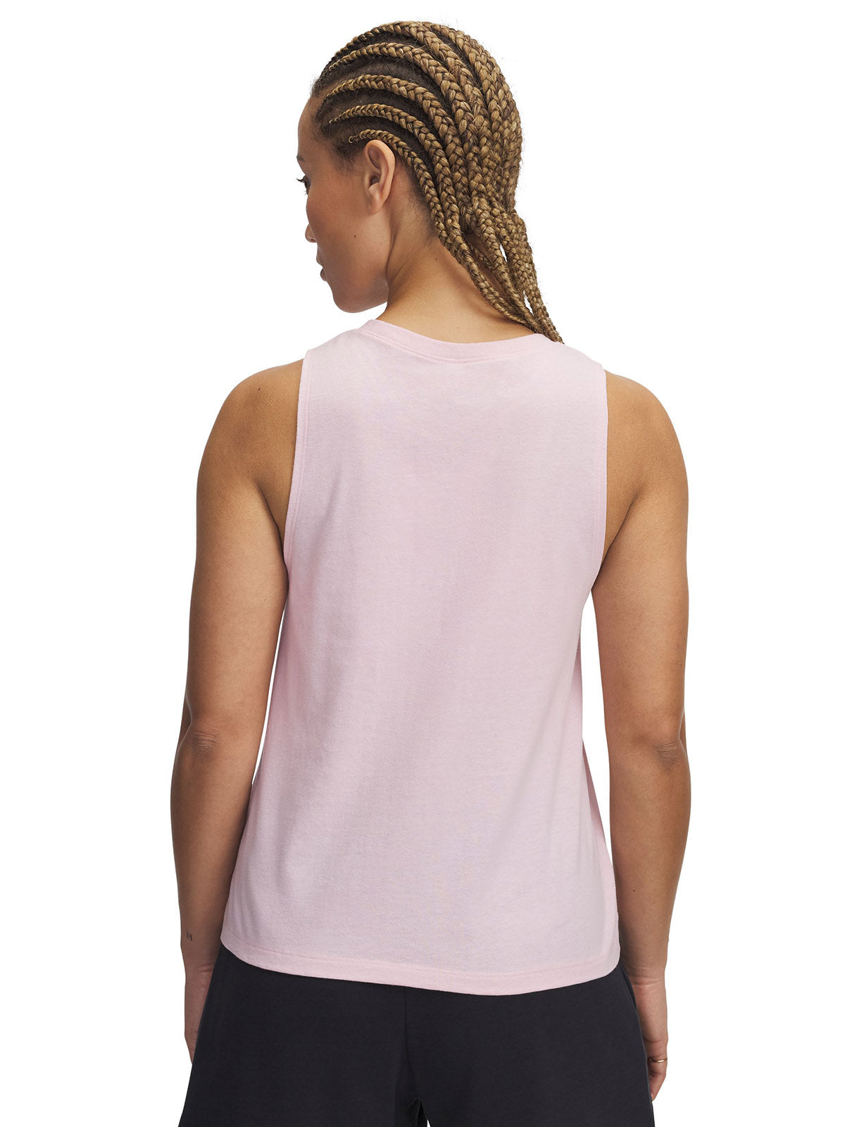Polera sin mangas Under Armour Rival rosado para mujer