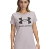 Polera manga corta Under Armour Rival gris para mujer