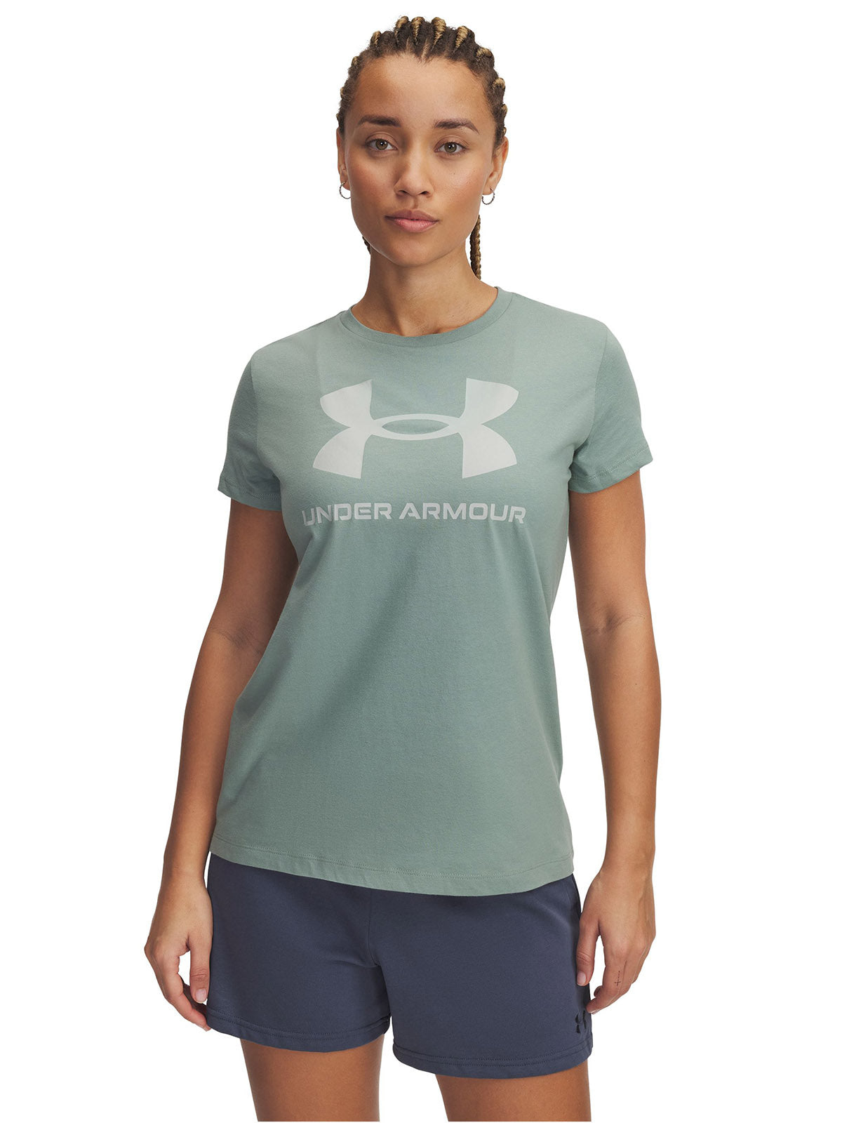 Polera manga corta Under Armour Rival verde para mujer