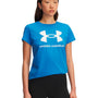 Polera manga corta Lifestyle para mujer Rival Logo azul Under Armour