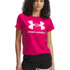 Polera manga corta Under Armour Rival rosado para mujer