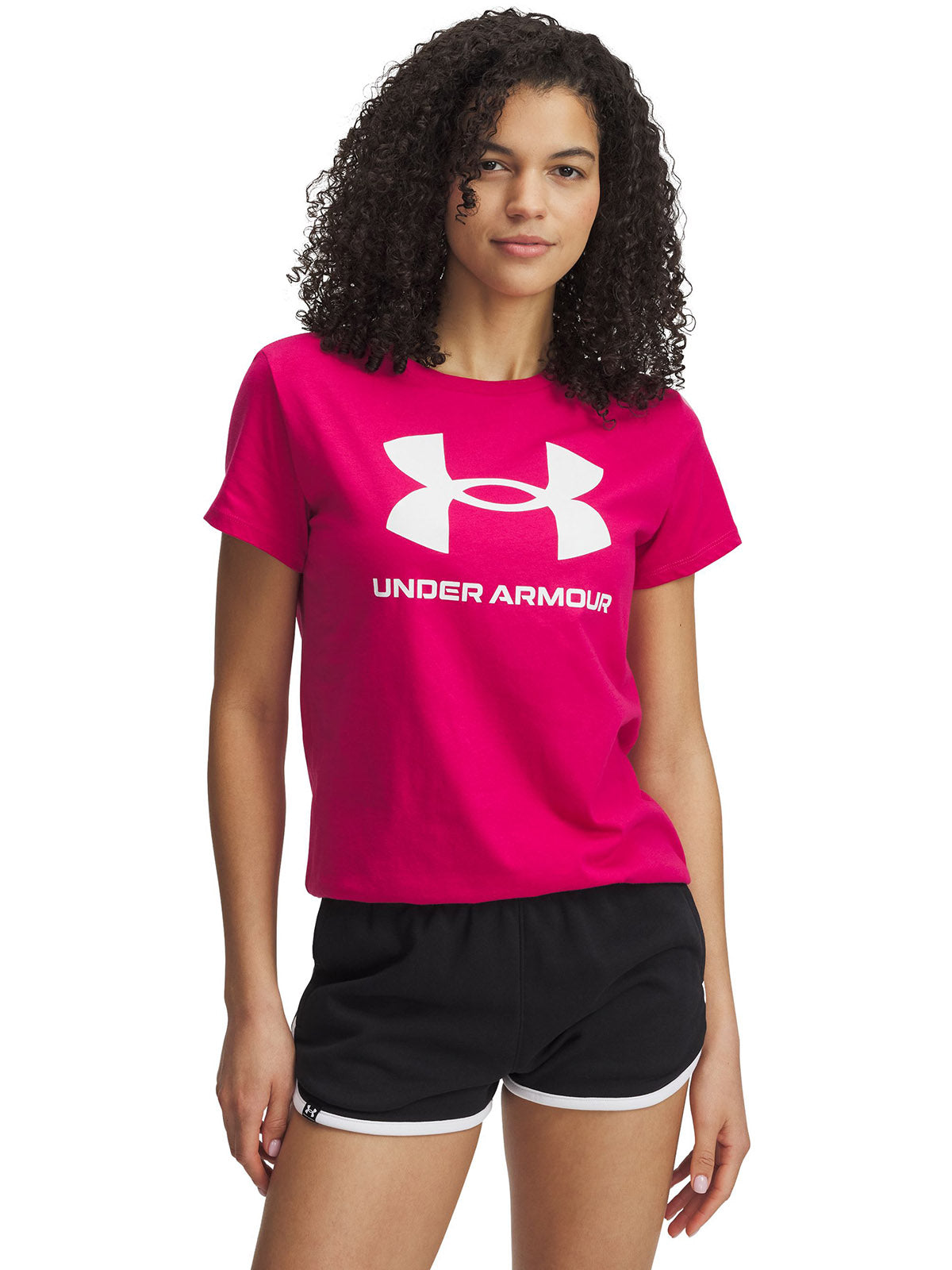 Polera manga corta Under Armour Rival rosado para mujer