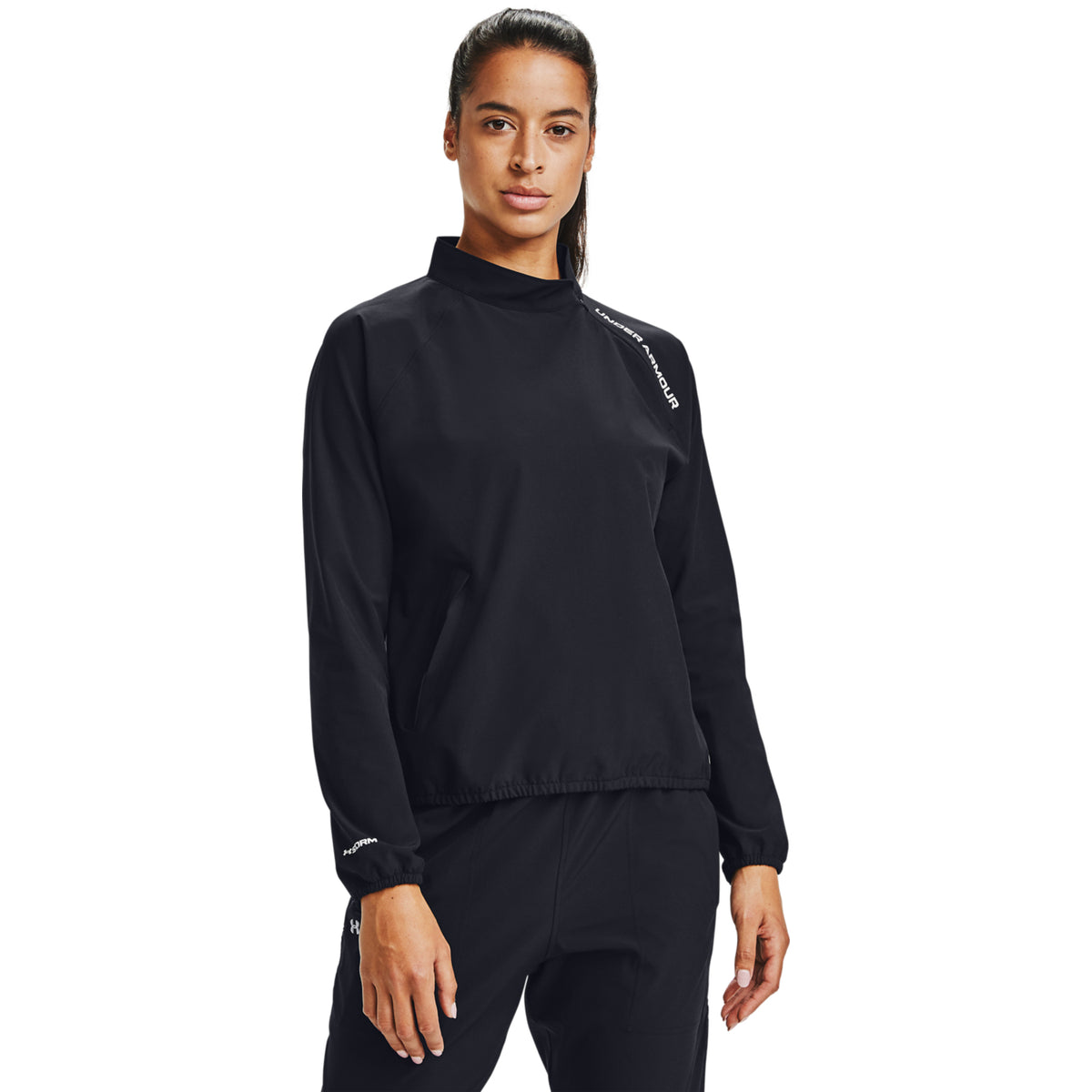 Polerón UA Woven ¼ Zip para Mujer