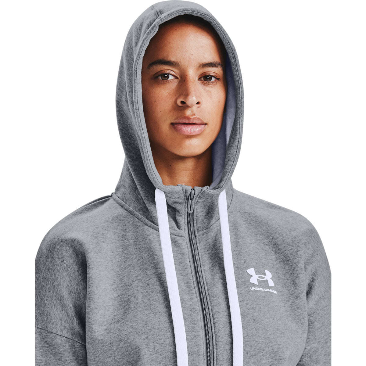 Polerón UA Rival Fleece Full ZIP para mujer