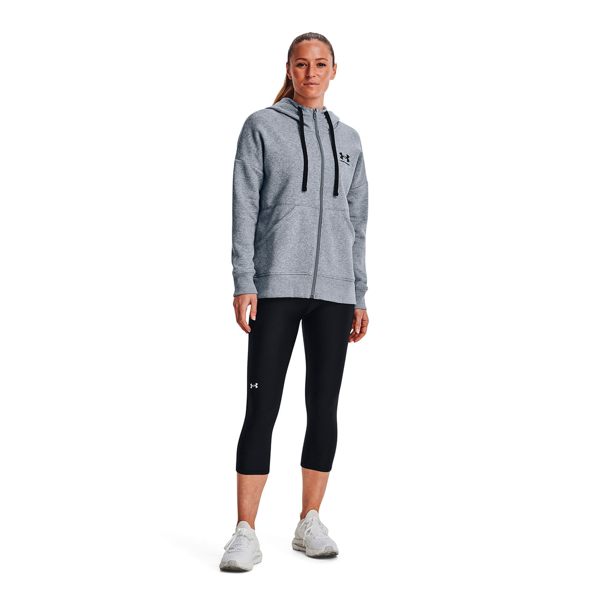 Polerón UA Rival Fleece Full ZIP para mujer