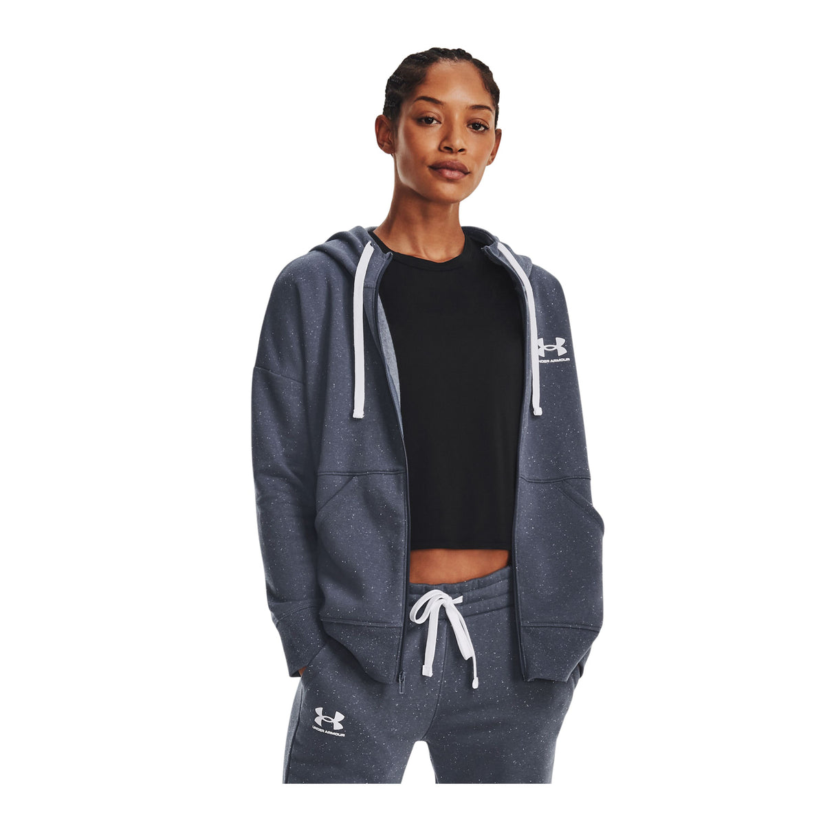 Polerón UA Rival Fleece Full ZIP para mujer