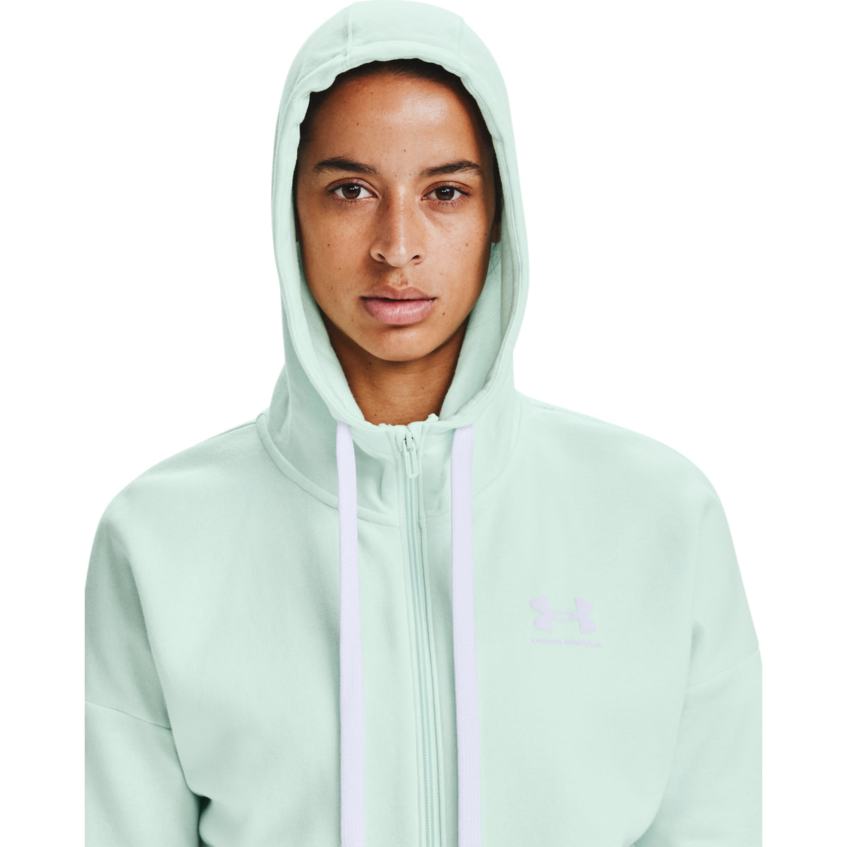 Polerón UA Rival Fleece Full ZIP para mujer