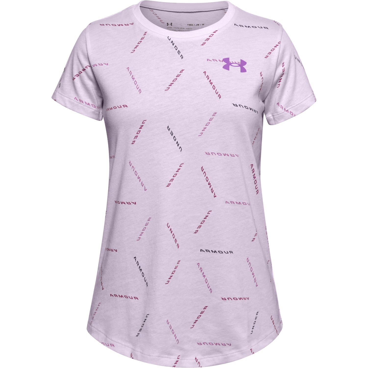 Polera Manga Corta UA Twitch Multi Print para Niña