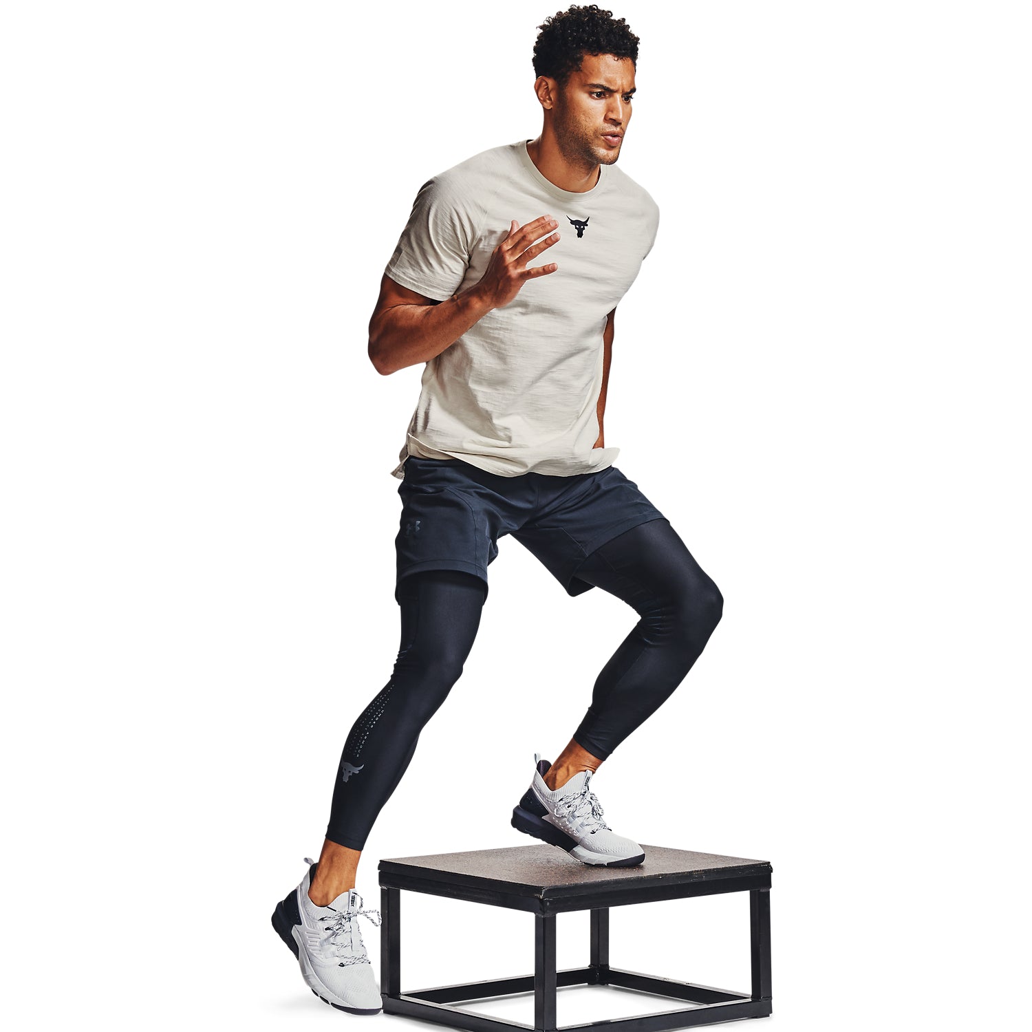 Polera Manga Corta Project Rock Charged Cotton® para Hombre