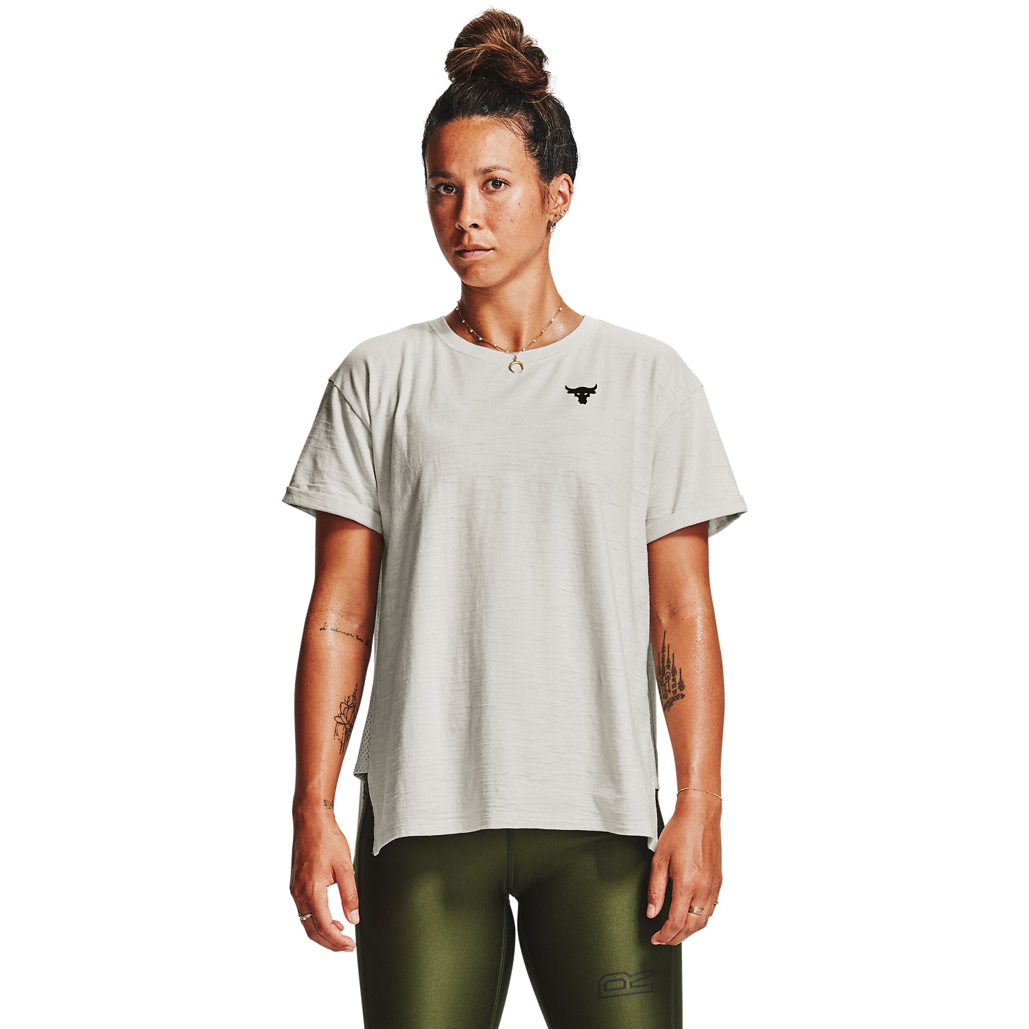 Polera Manga Corta Project Rock Charged Cotton® para Mujer