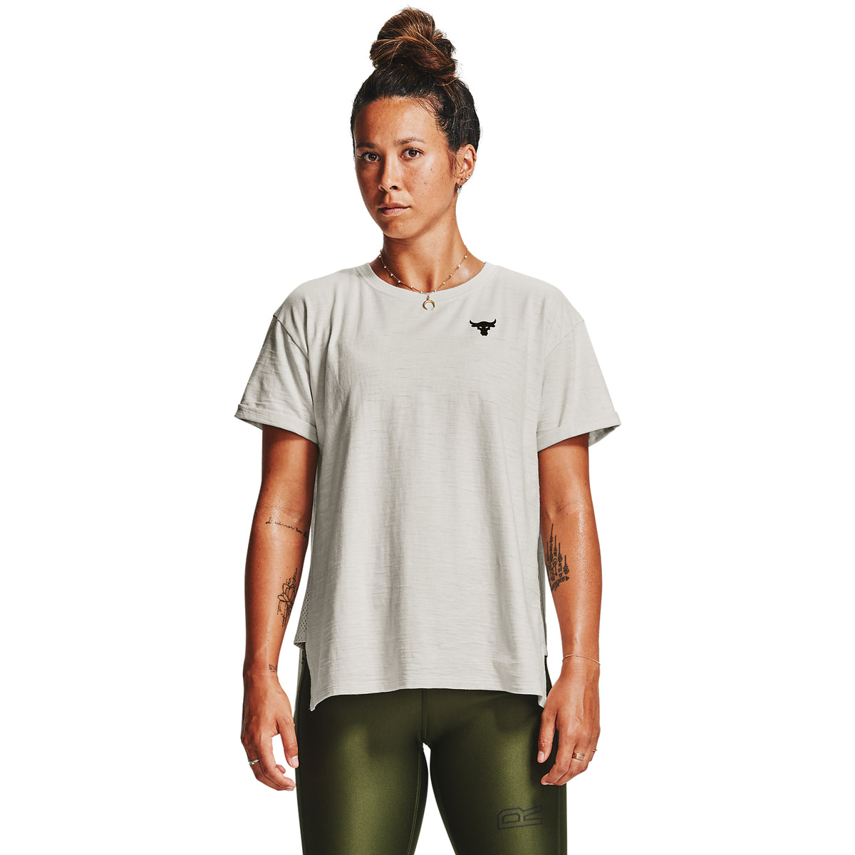 Polera Manga Corta Project Rock Charged Cotton® para Mujer