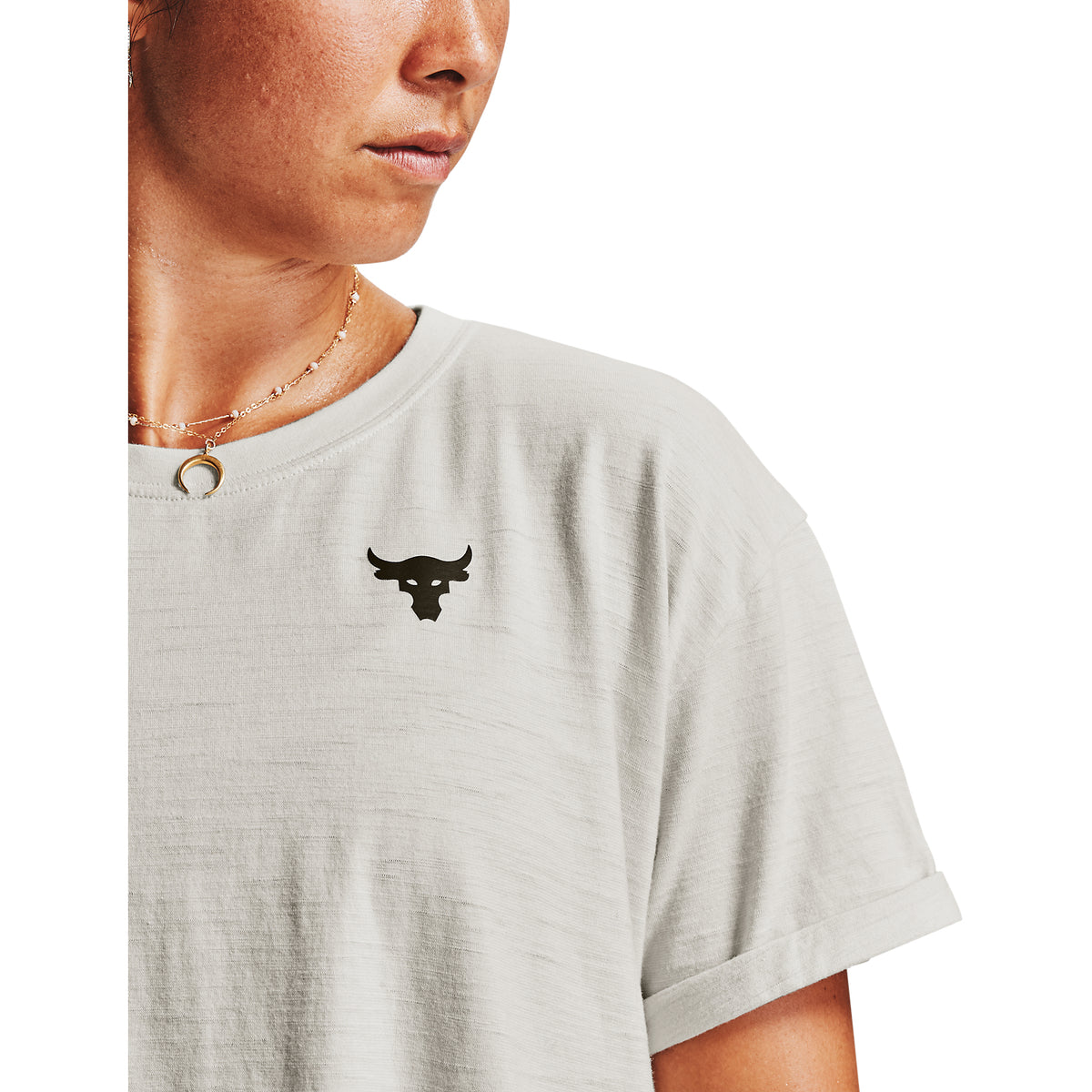 Polera Manga Corta Project Rock Charged Cotton® para Mujer