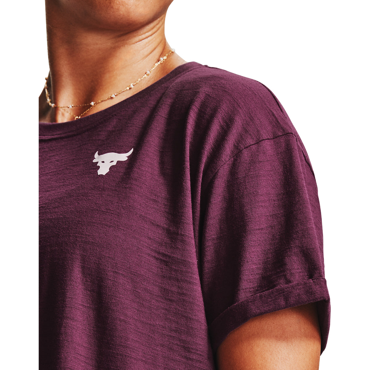 Polera Manga Corta Project Rock Charged Cotton® para Mujer