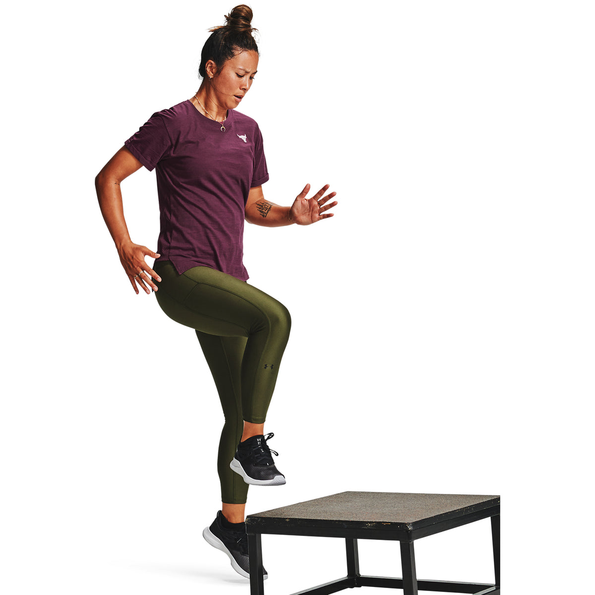 Polera Manga Corta Project Rock Charged Cotton® para Mujer