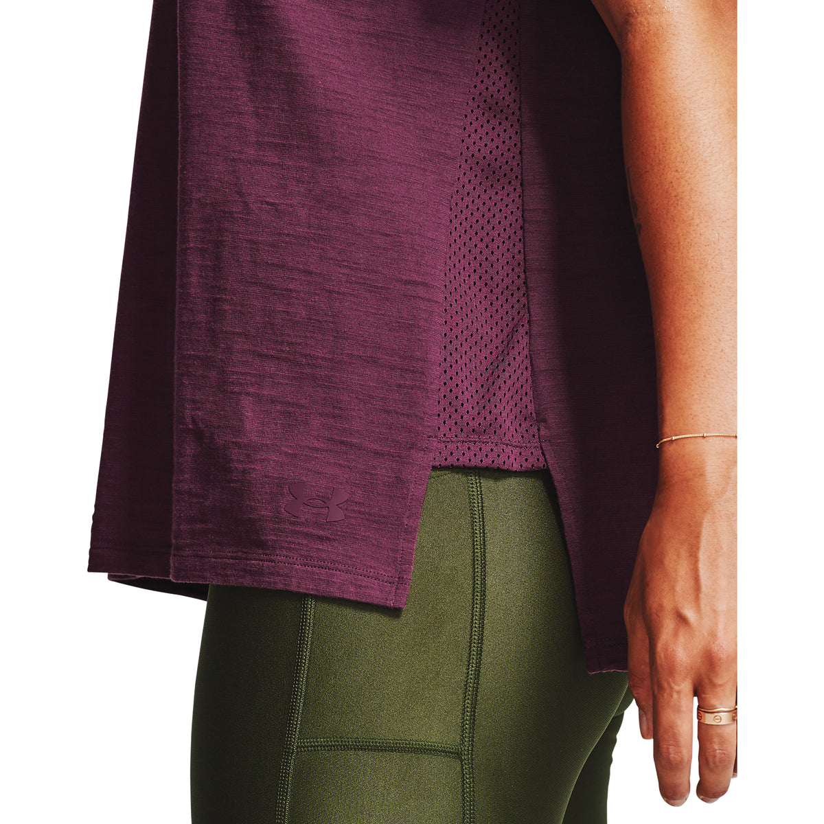 Polera Manga Corta Project Rock Charged Cotton® para Mujer