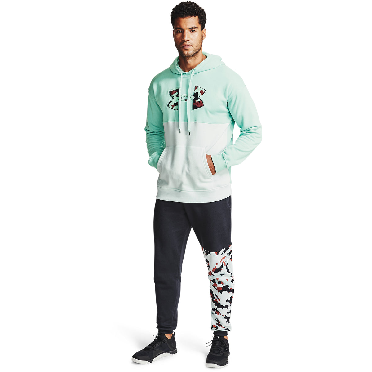 Pantalones de entrenamiento UA Rival Fleece Camo para hombre