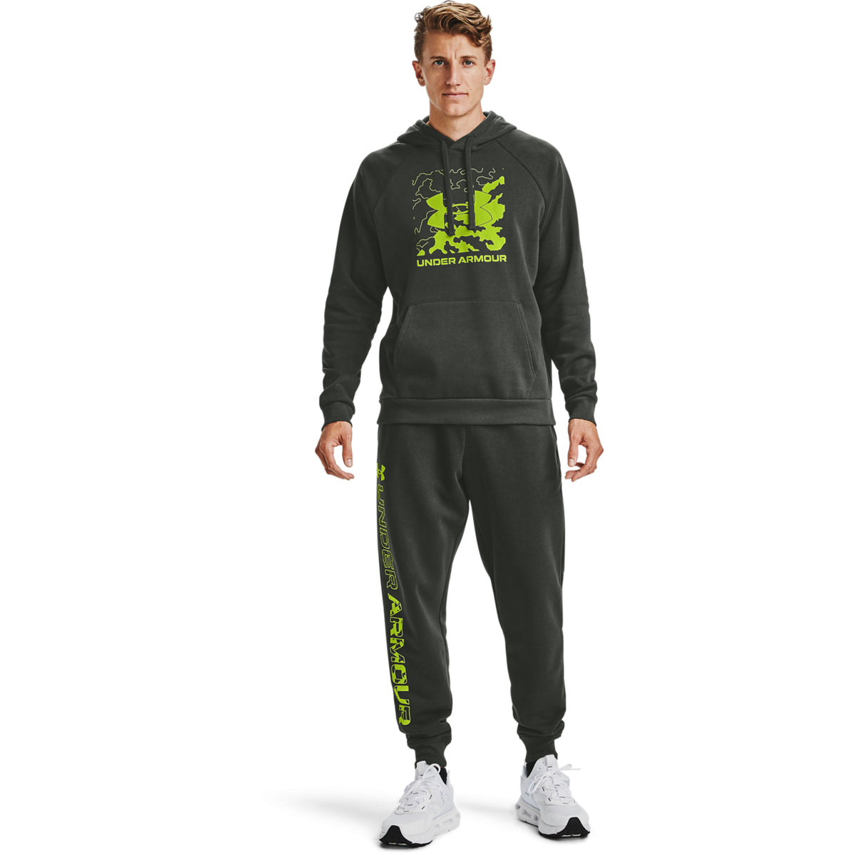 Pantalones de Entrenamiento UA Rival Fleece Graphic para Hombre