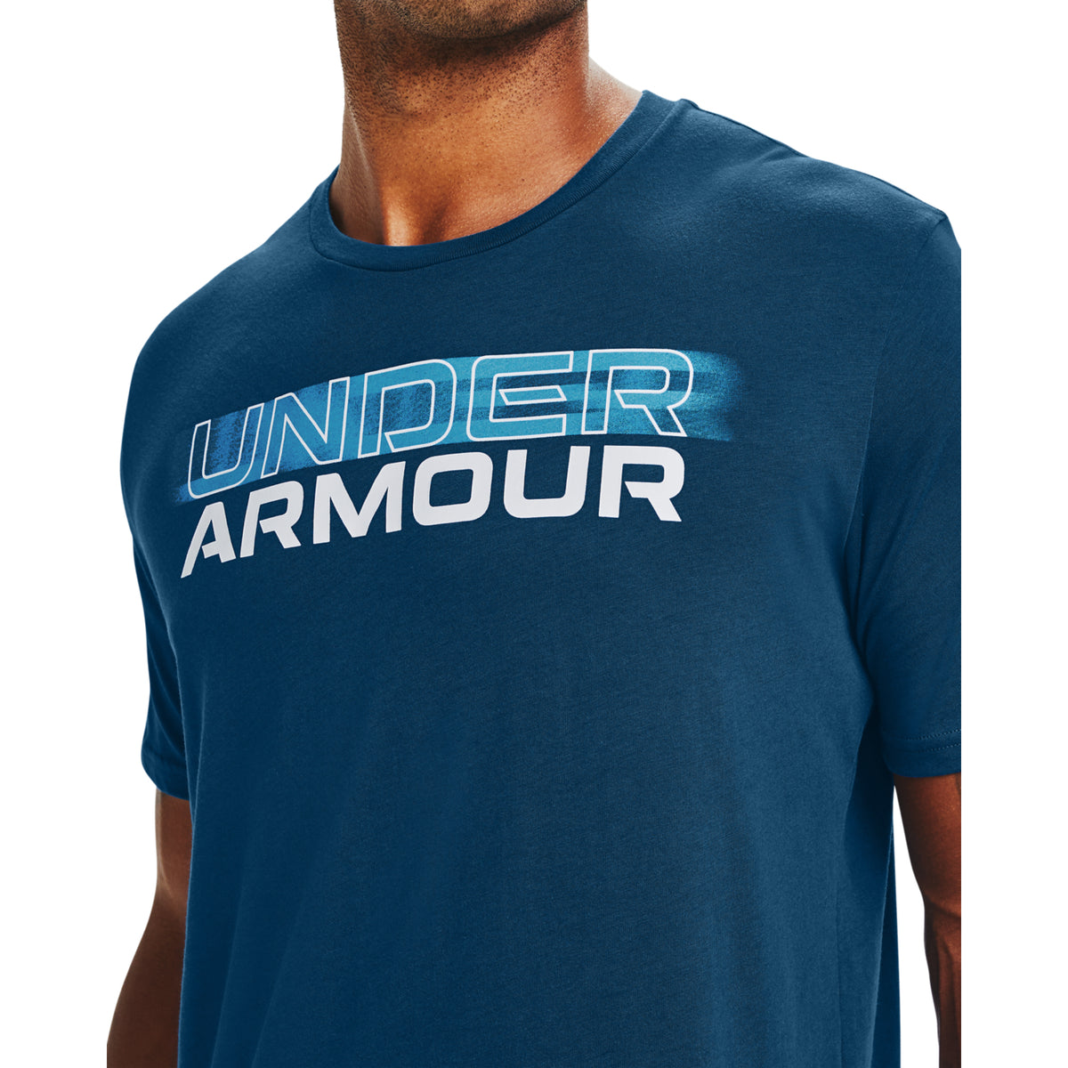 Polera Manga Corta UA Blurry Logo Wordmark para Hombre