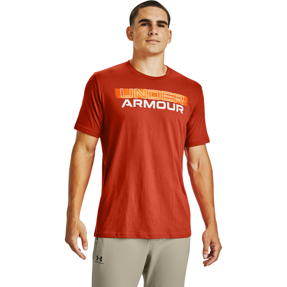 Polera Manga Corta UA Blurry Logo Wordmark para Hombre