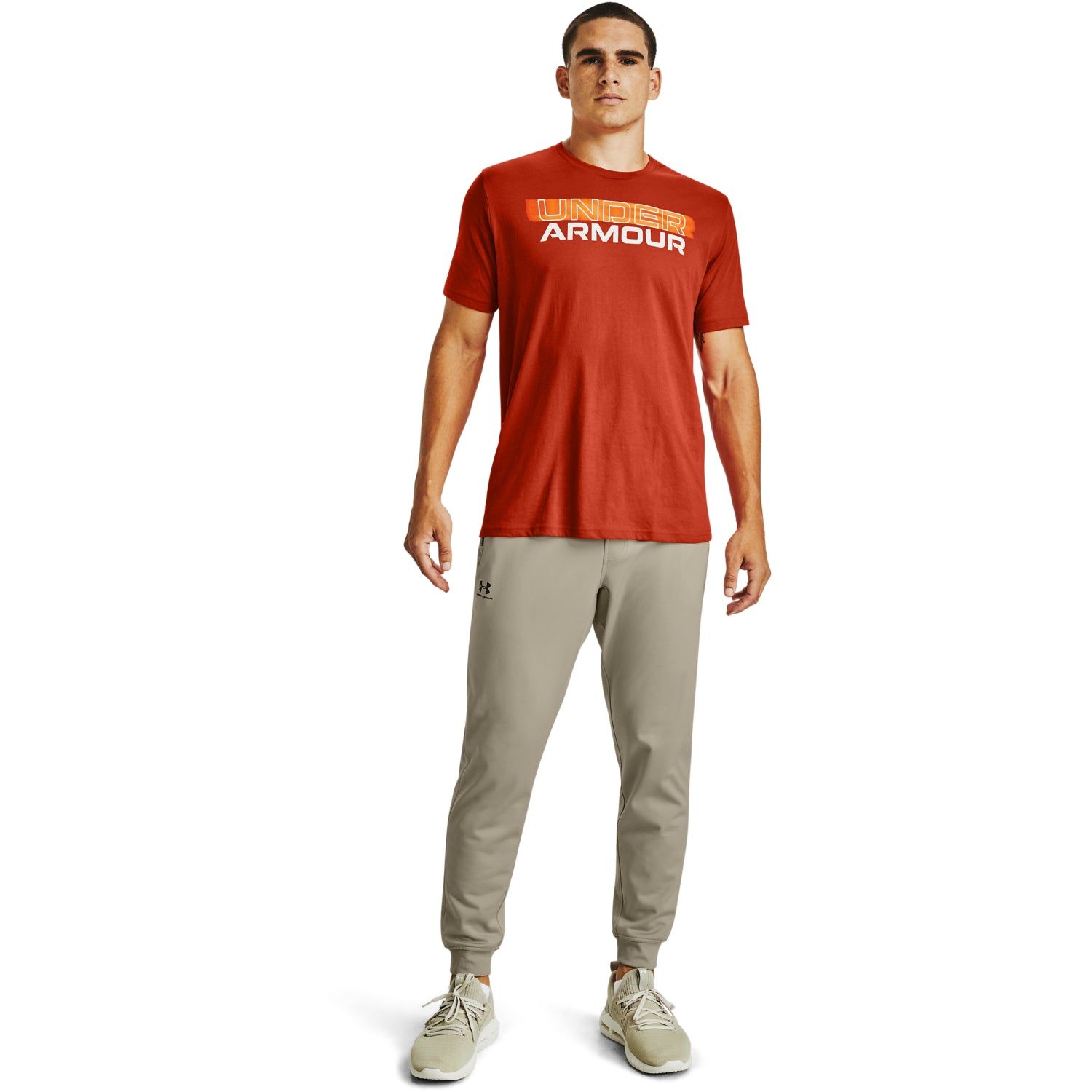 Polera Manga Corta UA Blurry Logo Wordmark para Hombre