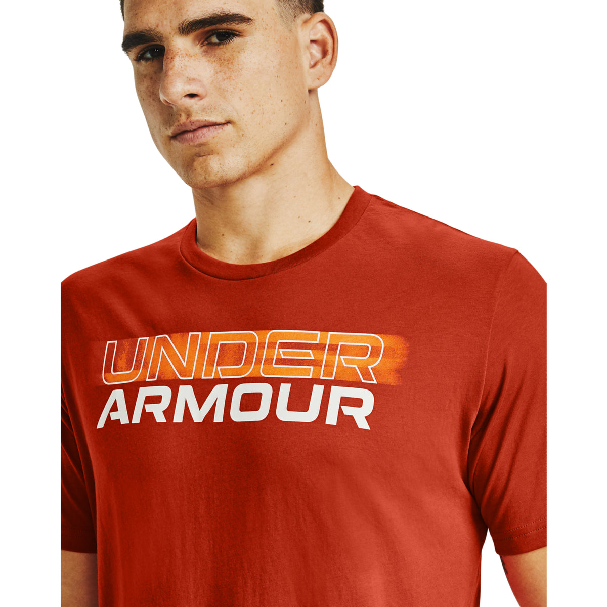 Polera Manga Corta UA Blurry Logo Wordmark para Hombre