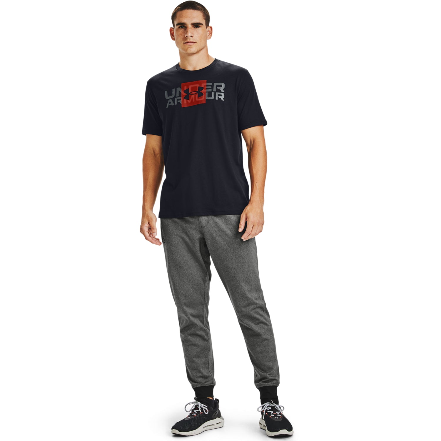 Polera Manga Corta UA Box Logo Wordmark para Hombre