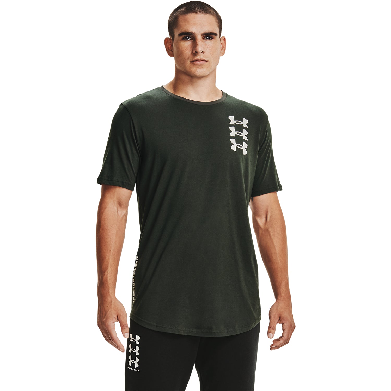 Polera Manga Corta UA Triple Stack Logo para Hombre